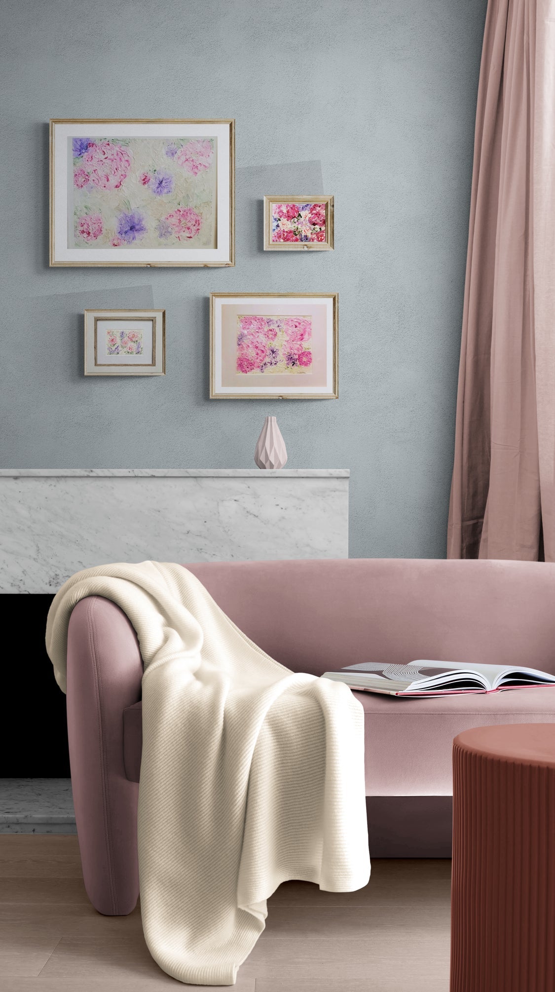 Art Gallery Wall -Small Abstract and Floral Collection