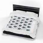 Faith Inspired Tree and Cross Velveteen Plush Blanket | Christmas Decor, Lightweight