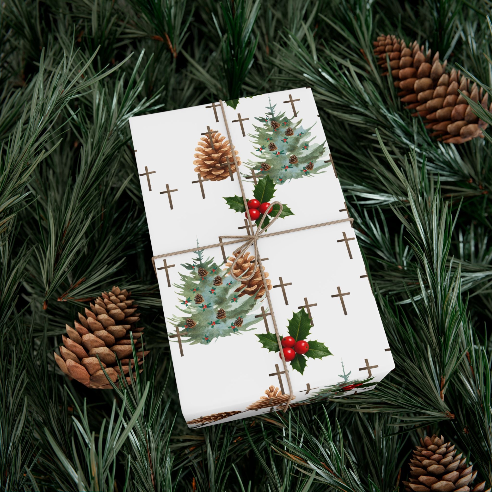 Copy of Faith Inspired Trees and Scripture Christmas Paper for this special season