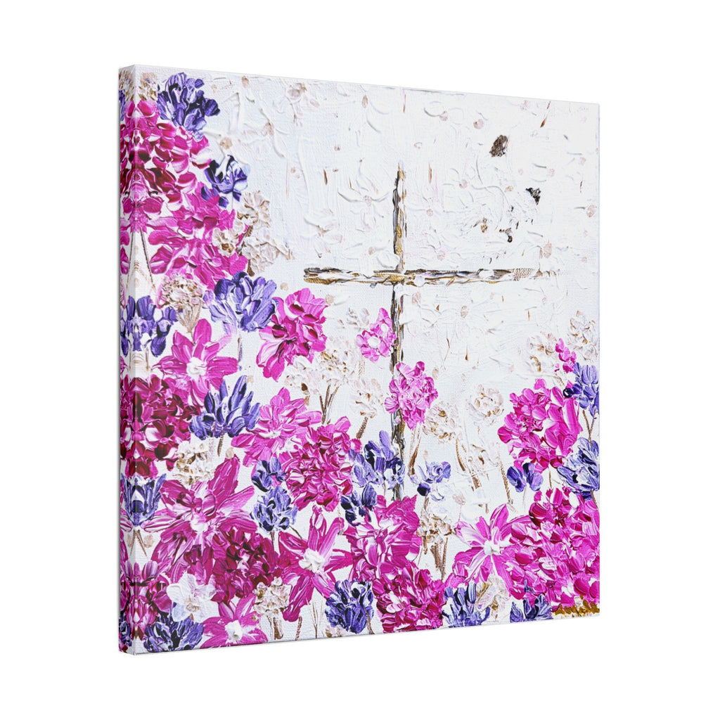 'Where's Jesus Print Series' Faith inspired Canvas Print- Flowers and Faith
