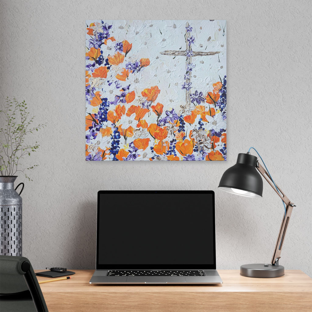 Faith and PoppiesFaith-Inspired 'Where's Jesus Seried' Spring Faith And Flowers Canvas