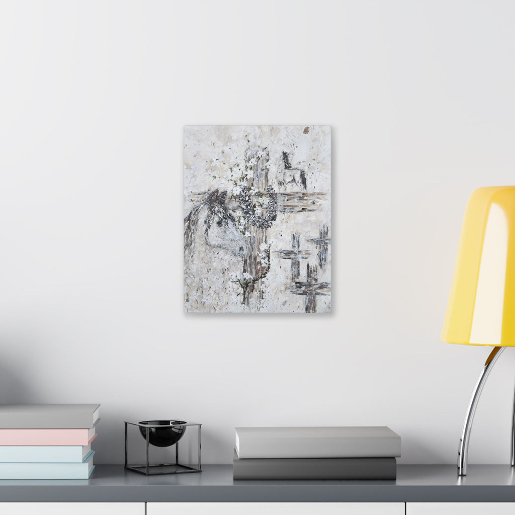 Beautiful Print of Faith Inspired "Jesus and Horses. Original Art print adding Inspiration, Light, and Faith into any Space.
