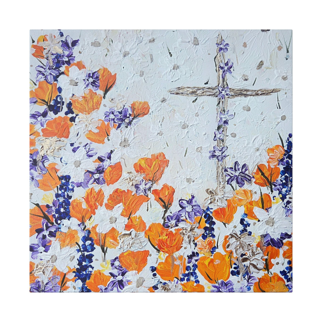 Faith and PoppiesFaith-Inspired 'Where's Jesus Seried' Spring Faith And Flowers Canvas
