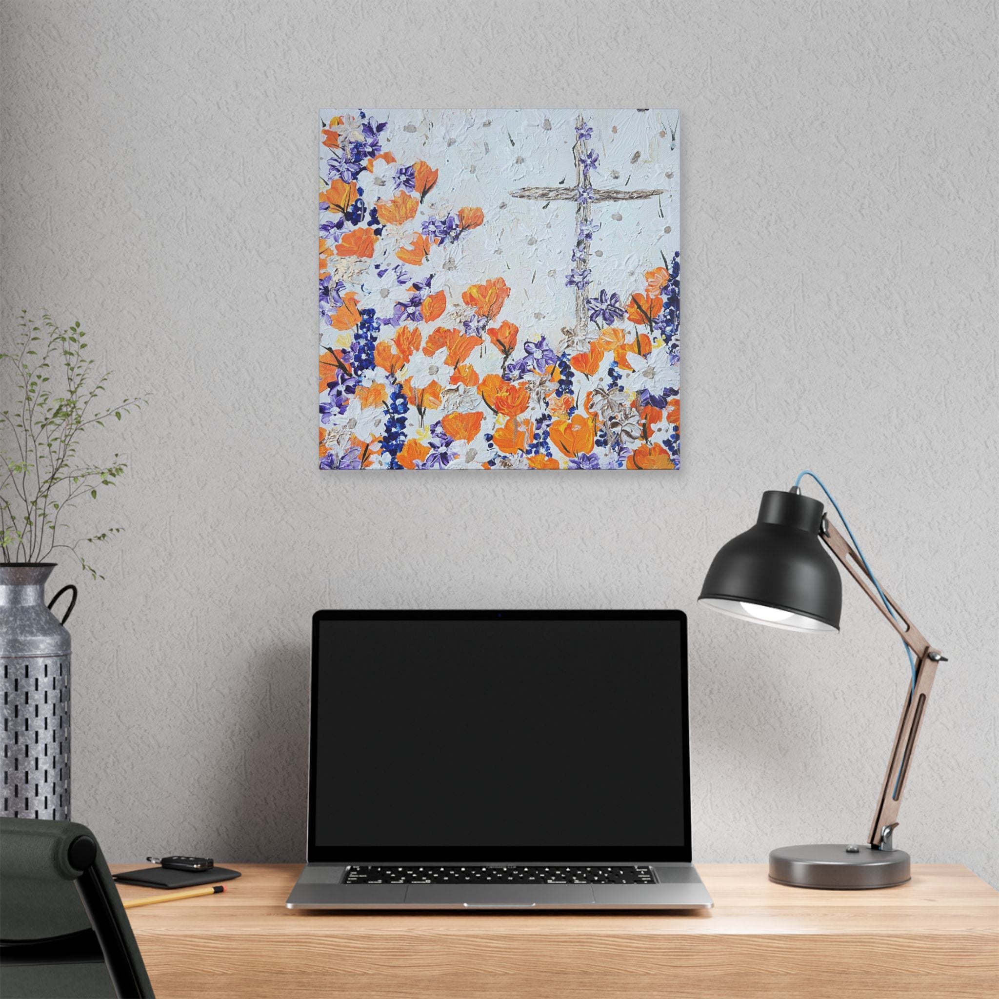 Faith and PoppiesFaith-Inspired 'Where's Jesus Seried' Spring Faith And Flowers Canvas
