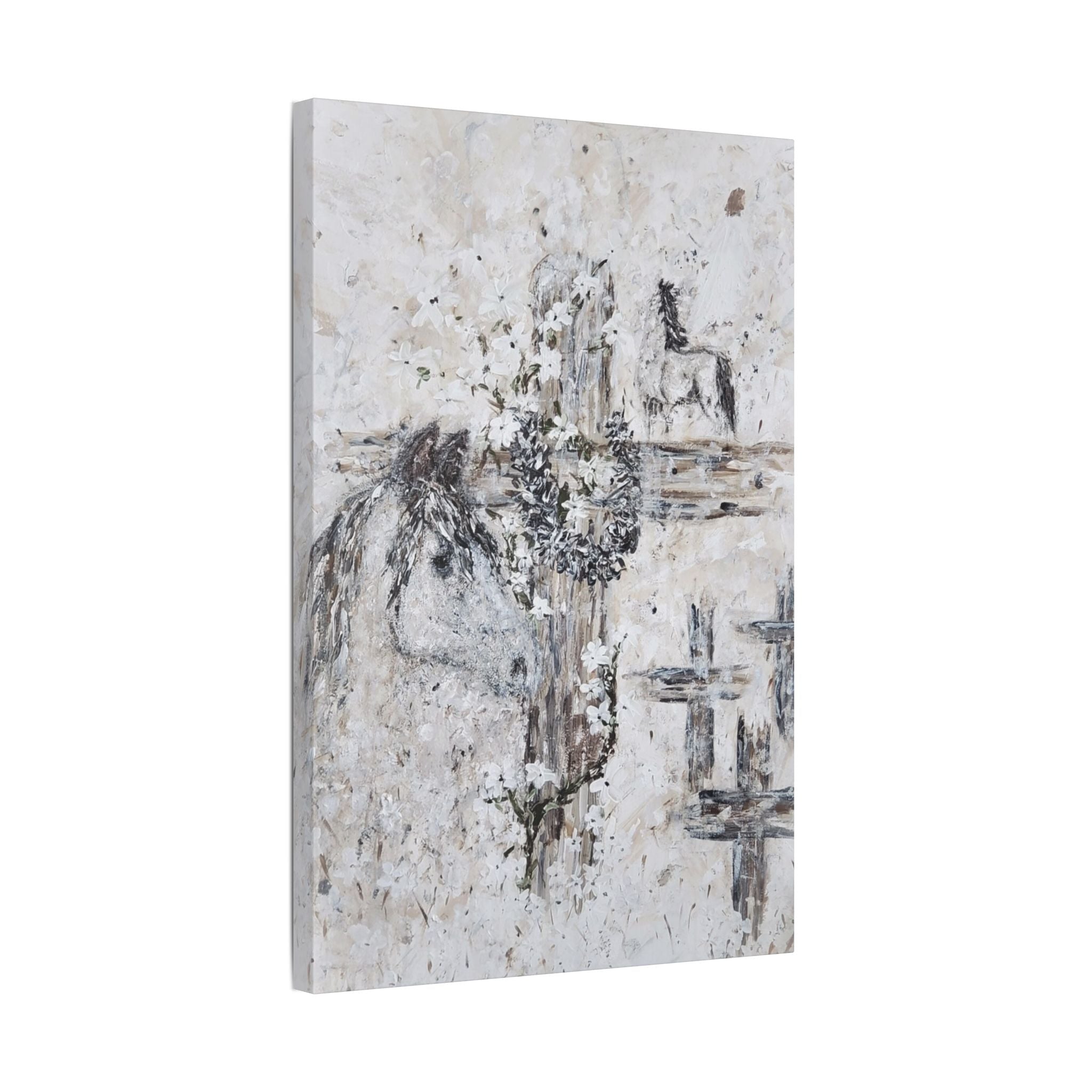 Beautiful Print of Faith Inspired "Jesus and Horses. Original Art print adding Inspiration, Light, and Faith into any Space.