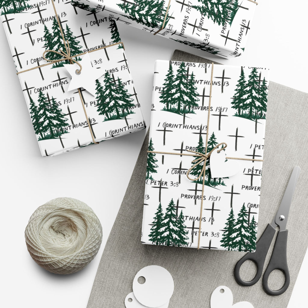 Faith Inspired Trees and Scripture Christmas Paper for this special season