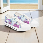 Violet Wishes original faith inspired contemporary floral cross memory foam sneakers.