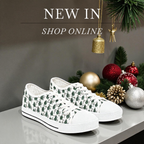 🌲 Faith-Inspired Women’s Tennis Shoes: Pine Trees, Crosses & Scripture