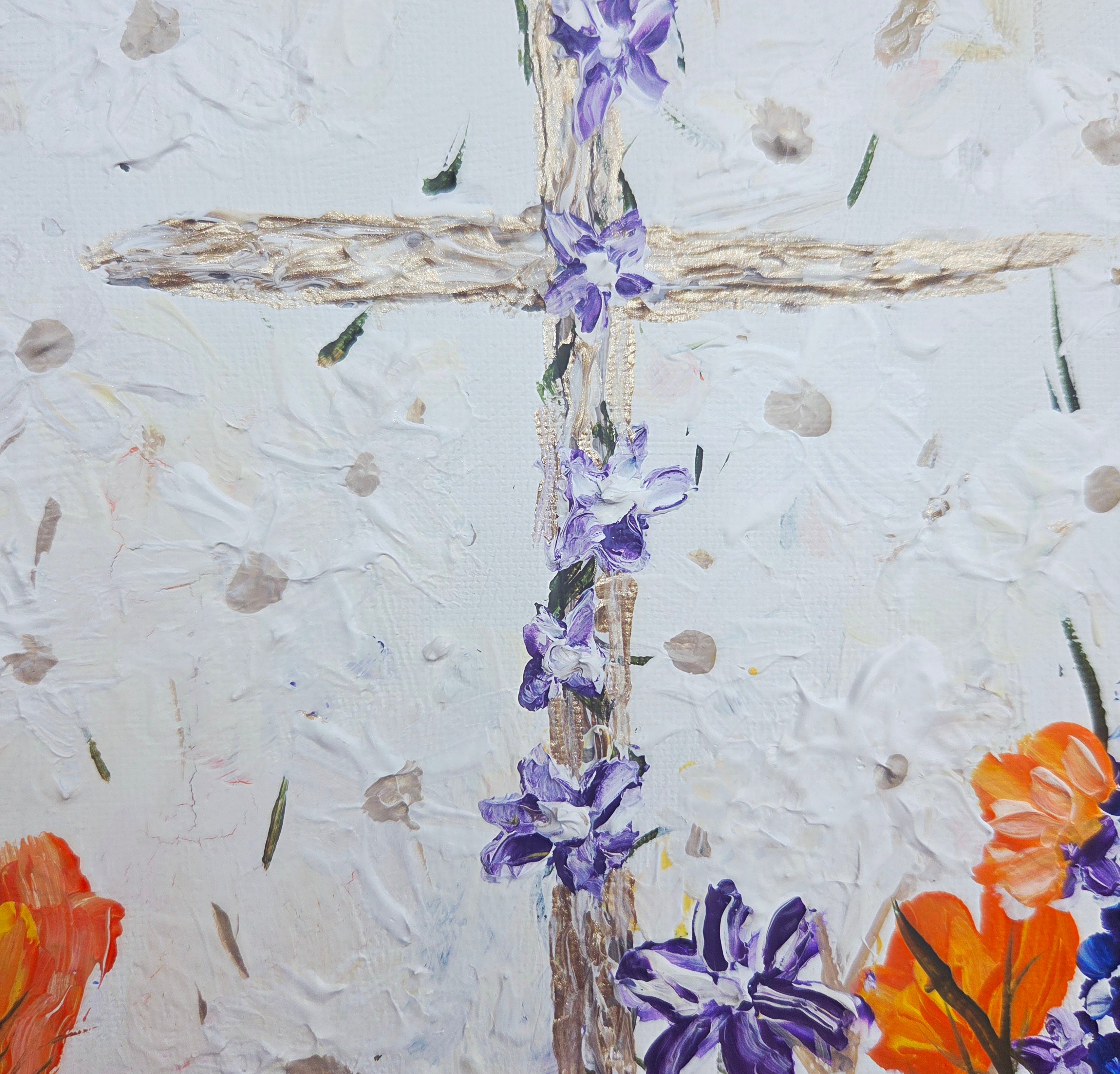 New from the Where's Jesus Collection! Light and Poppies  — Faith inspired contemporary Original Painting
