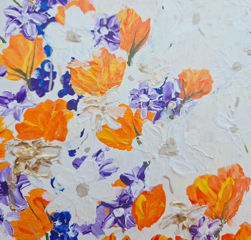 New from the Where's Jesus Collection! Light and Poppies  — Faith inspired contemporary Original Painting