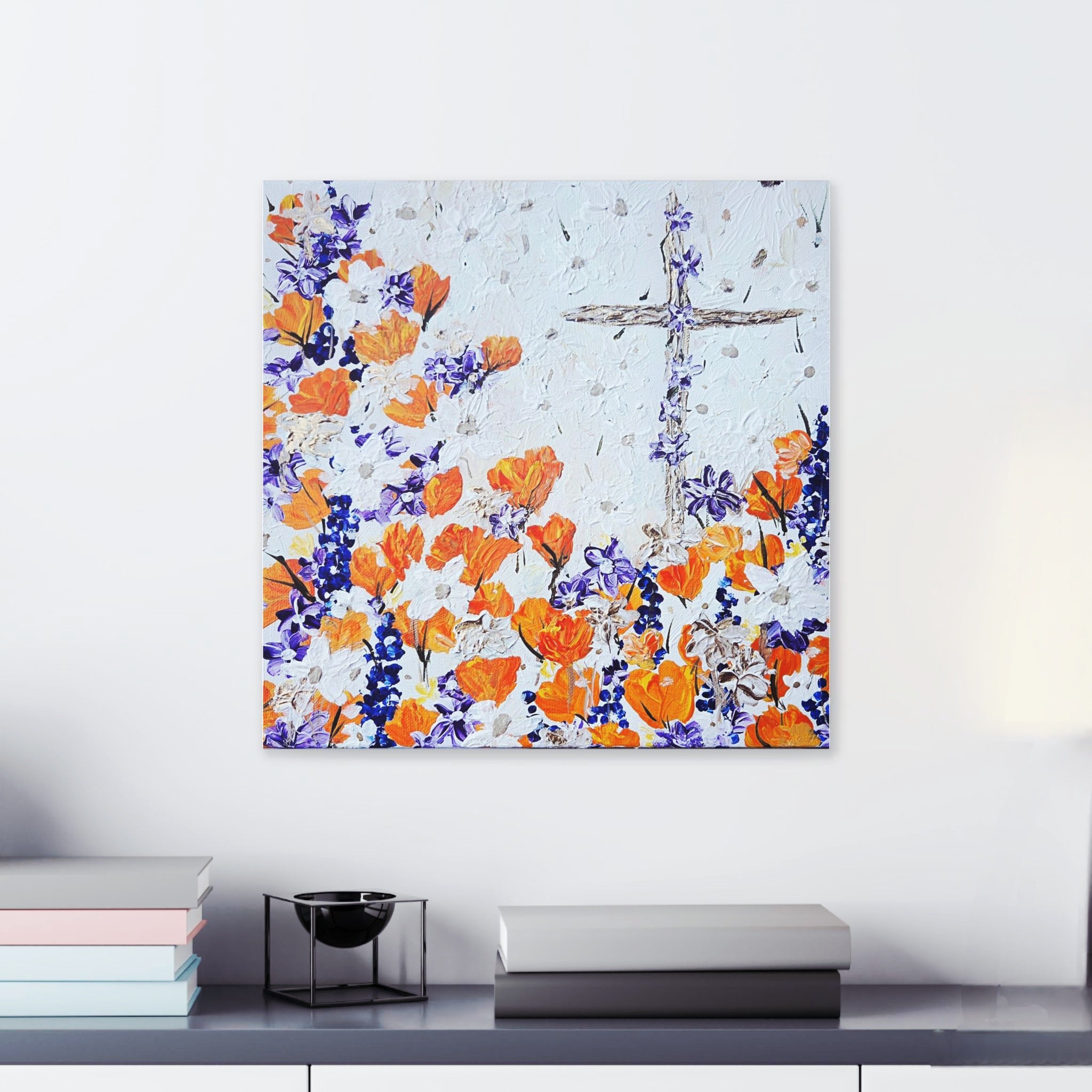 Faith and PoppiesFaith-Inspired 'Where's Jesus Seried' Spring Faith And Flowers Canvas