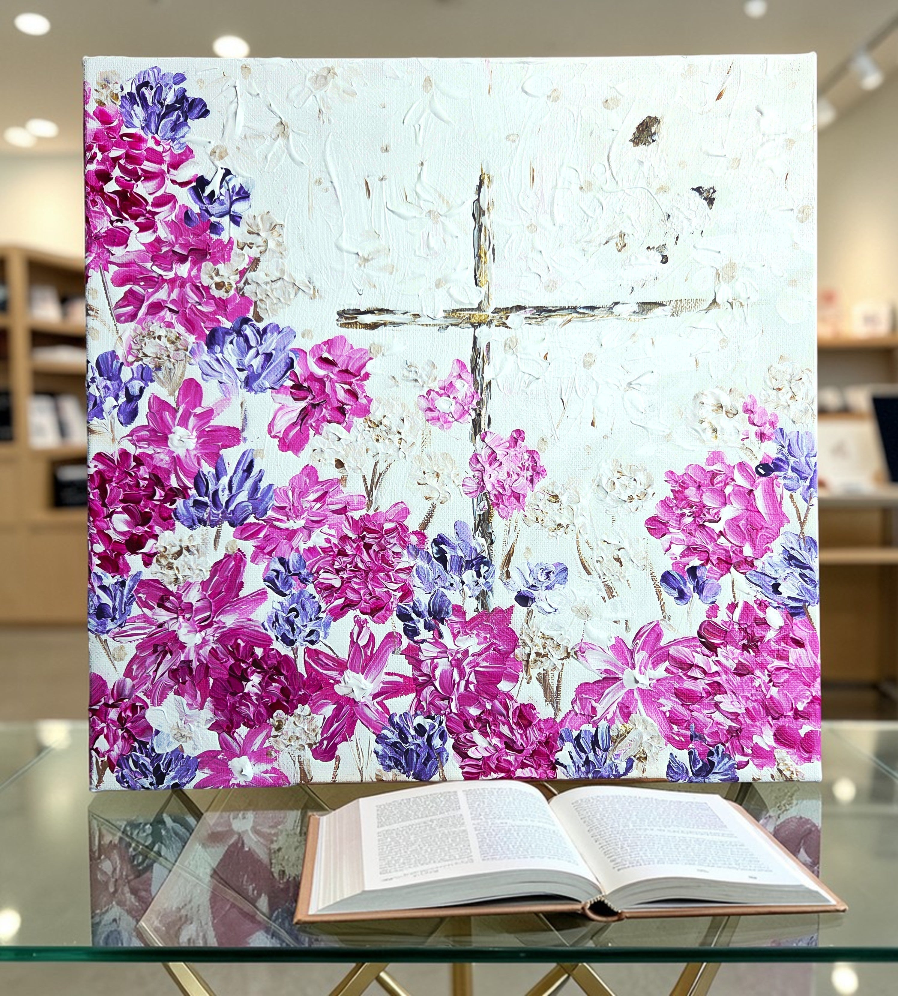 'Where's Jesus Print Series' Faith inspired Canvas Print- Flowers and Faith