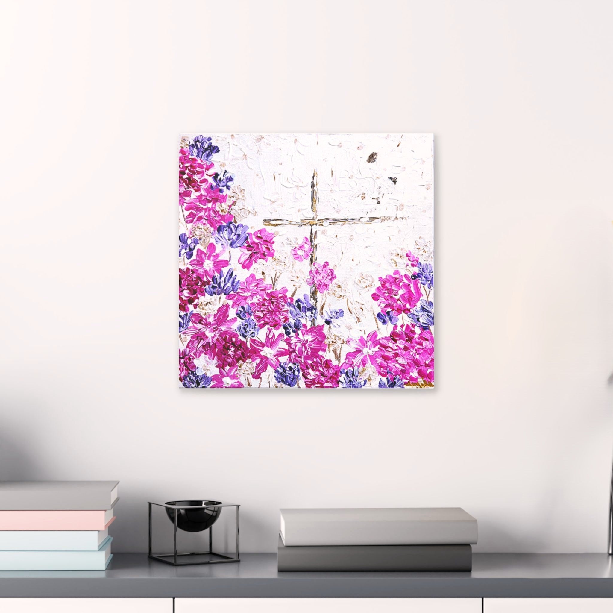 'Where's Jesus Print Series' Faith inspired Canvas Print- Flowers and Faith