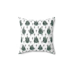 Faith Inspired Christmas Trees and Crosses Pillow | Spun Polyester Square Pillow