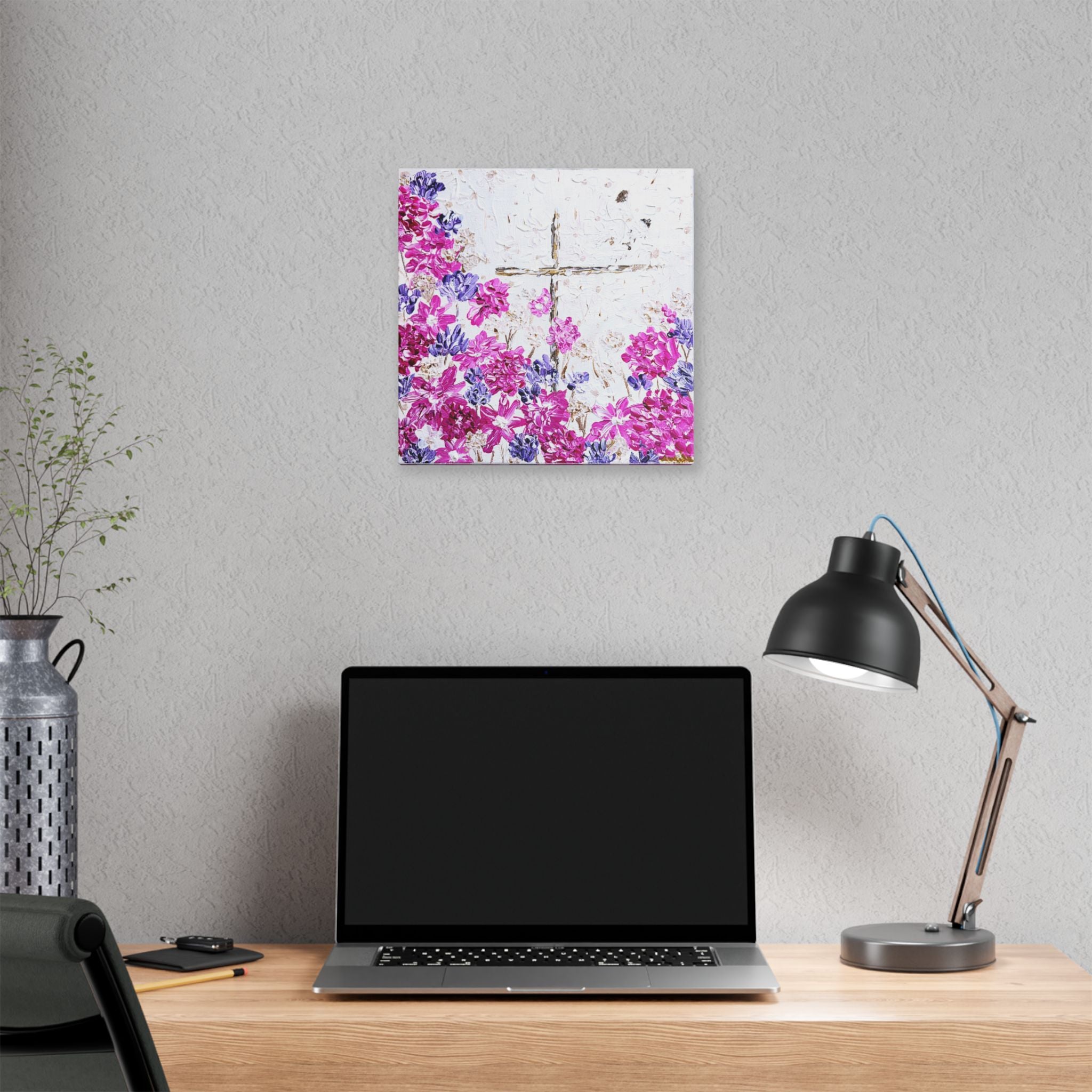 'Where's Jesus Print Series' Faith inspired Canvas Print- Flowers and Faith