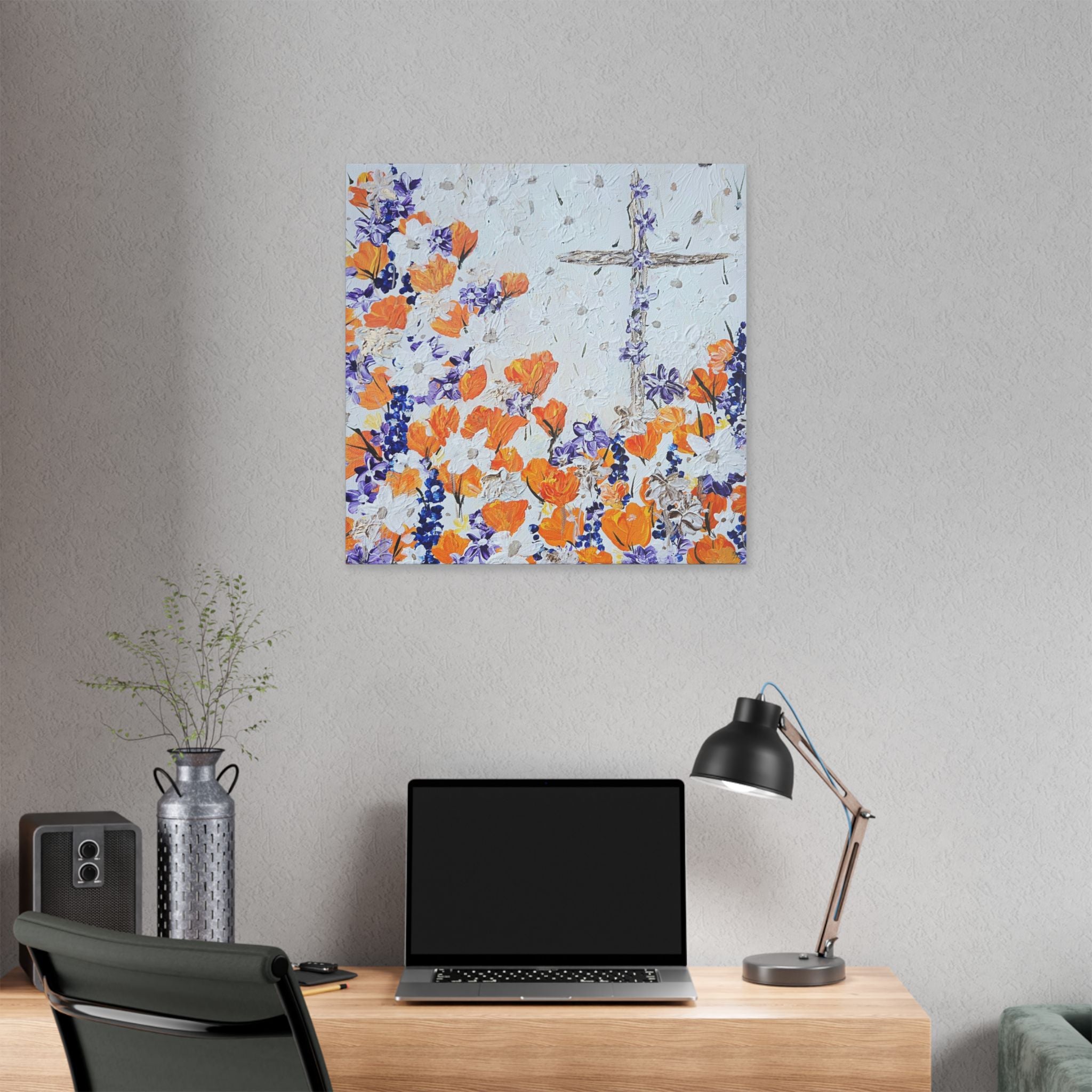 Faith and PoppiesFaith-Inspired 'Where's Jesus Seried' Spring Faith And Flowers Canvas