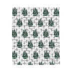 Faith Inspired Tree and Cross Velveteen Plush Blanket | Christmas Decor, Lightweight