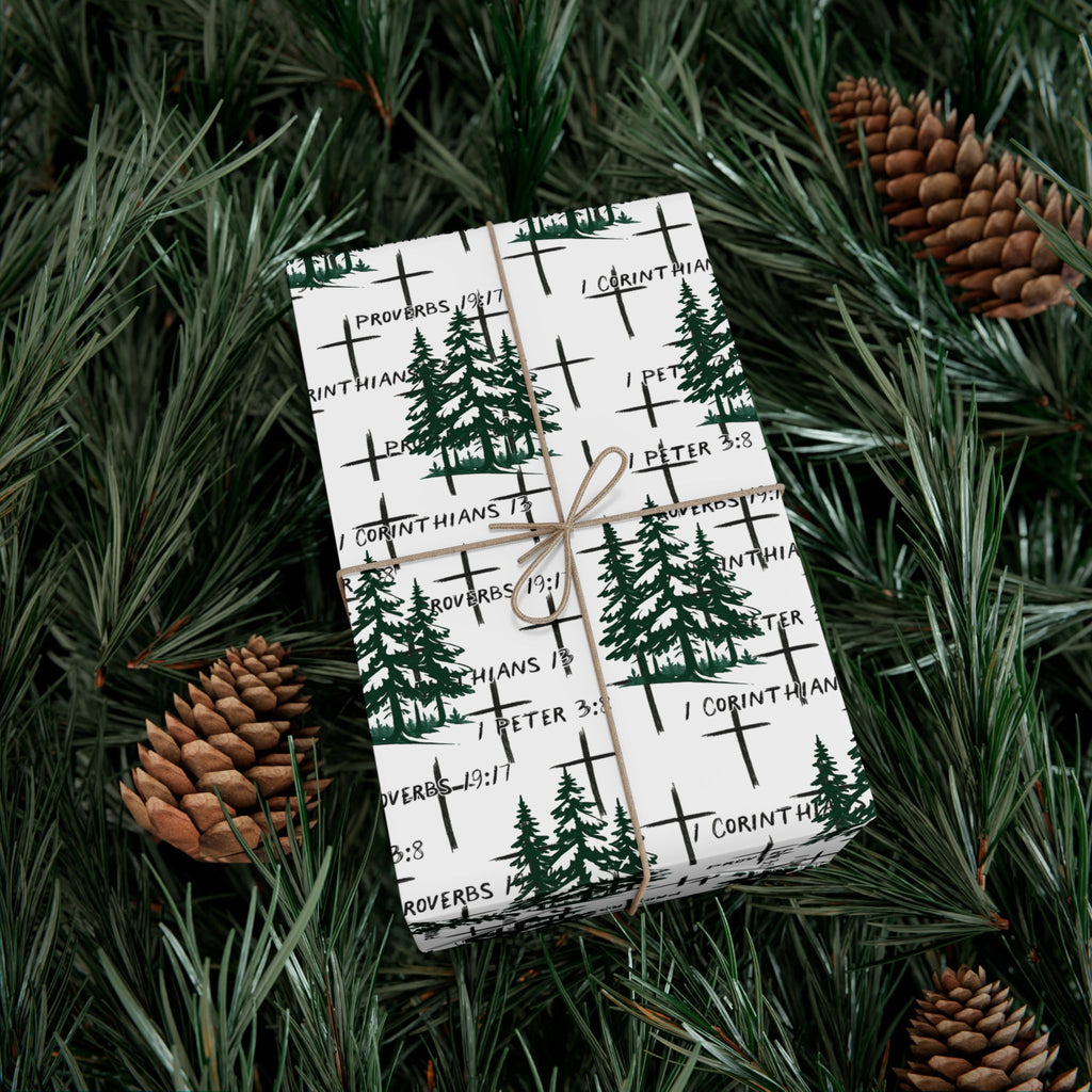 Faith Inspired Trees and Scripture Christmas Paper for this special season