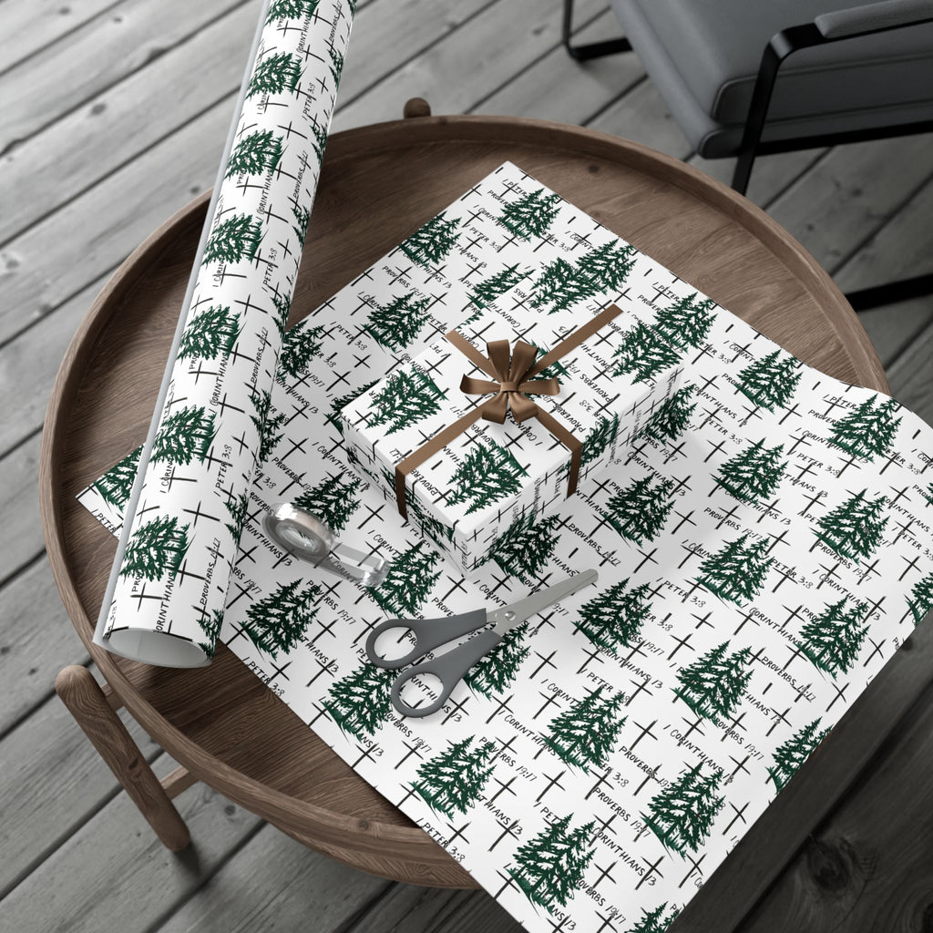 Faith Inspired Trees and Scripture Christmas Paper for this special season