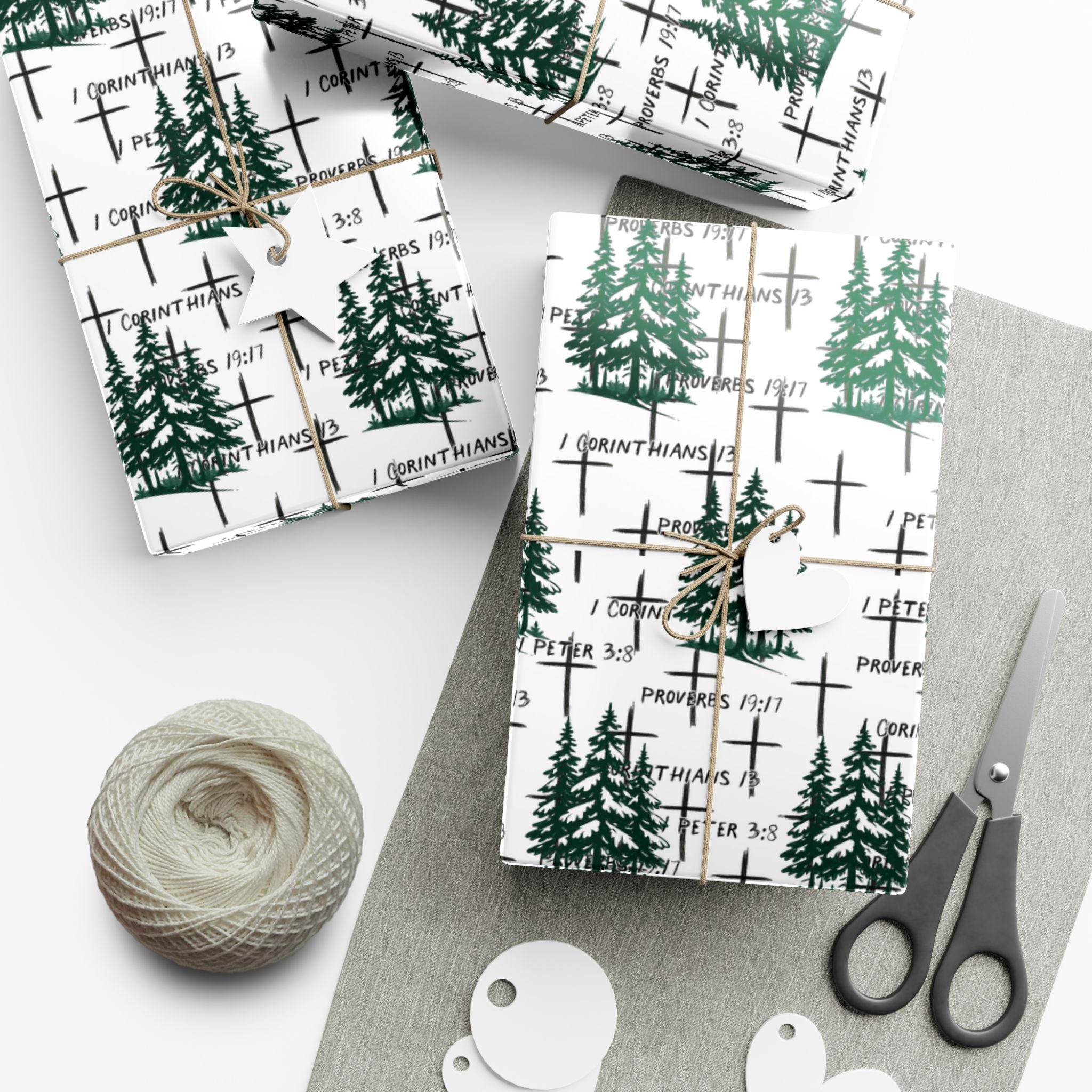 Faith Inspired Trees and Scripture Christmas Paper for this special season