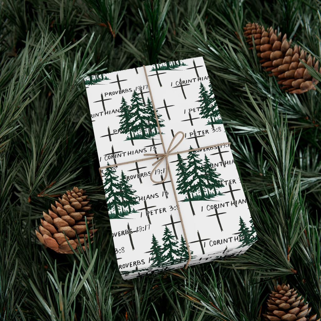 Faith Inspired Trees and Scripture Christmas Paper for this special season