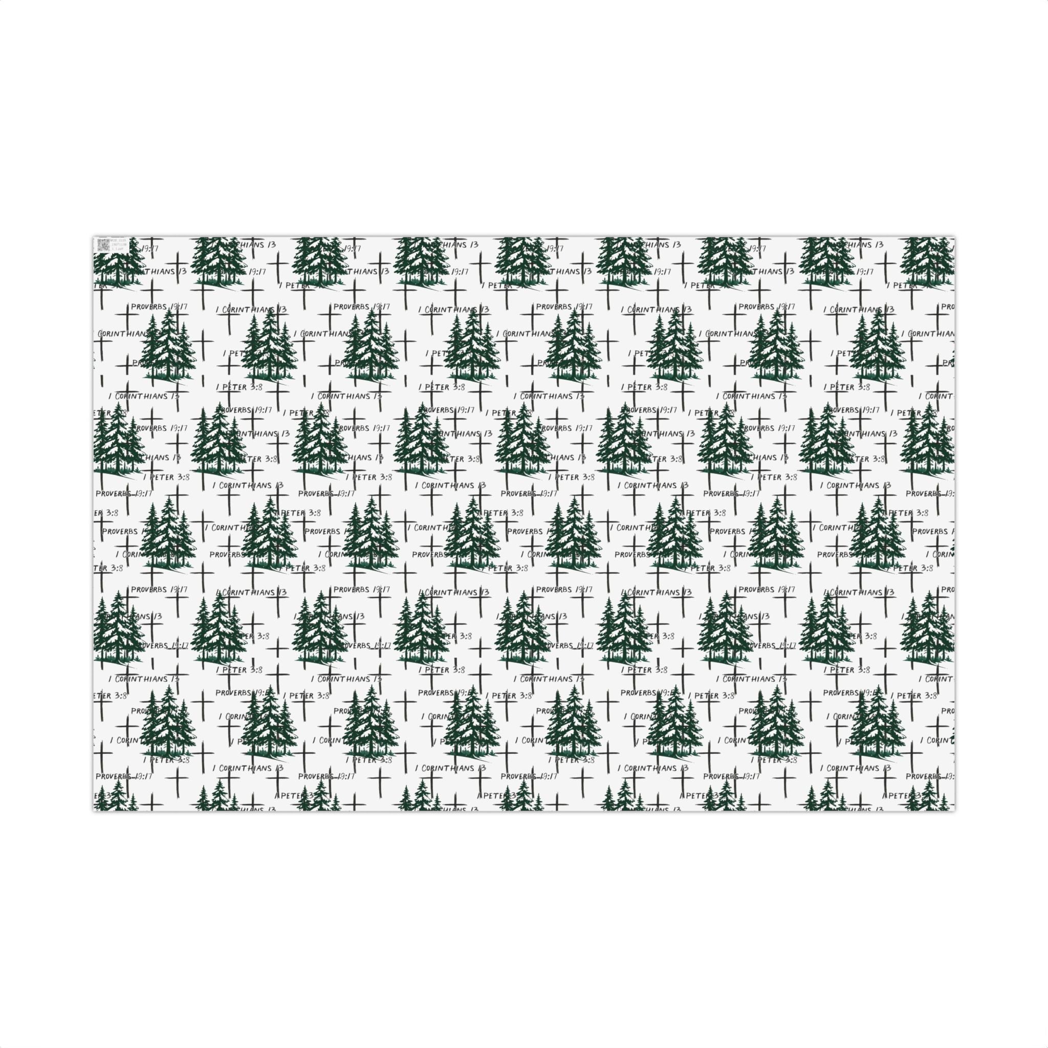 Faith Inspired Trees and Scripture Christmas Paper for this special season