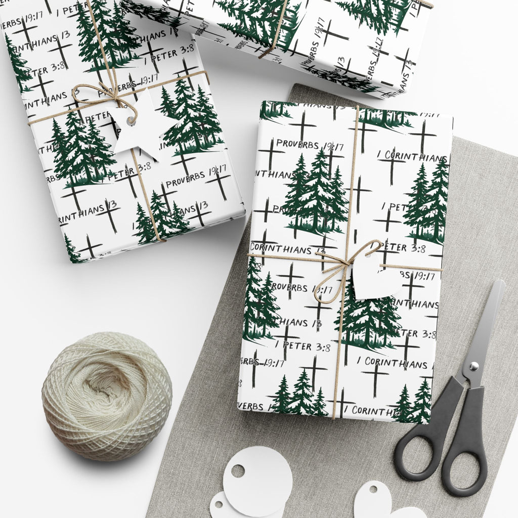 Faith Inspired Trees and Scripture Christmas Paper for this special season