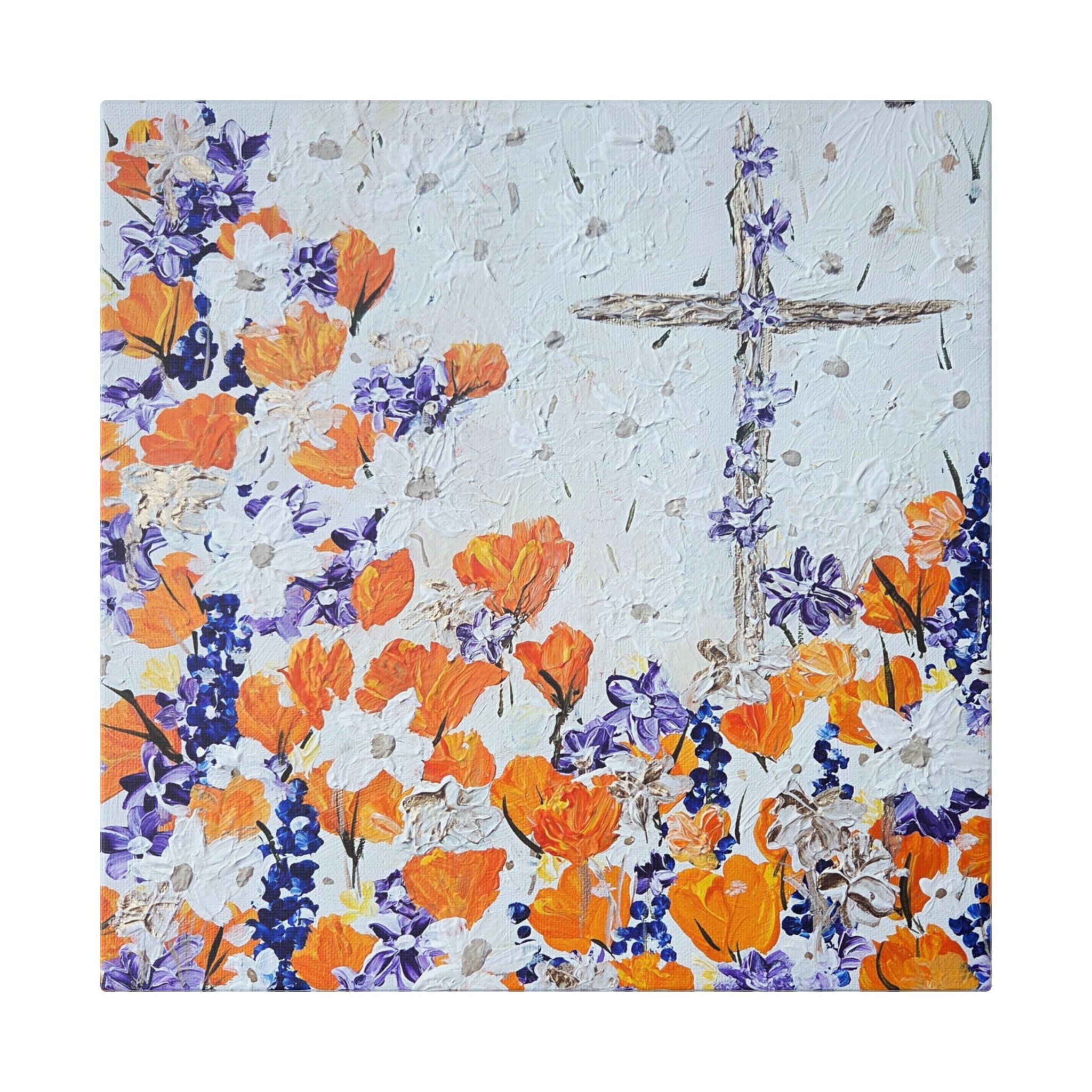 Faith and PoppiesFaith-Inspired 'Where's Jesus Seried' Spring Faith And Flowers Canvas