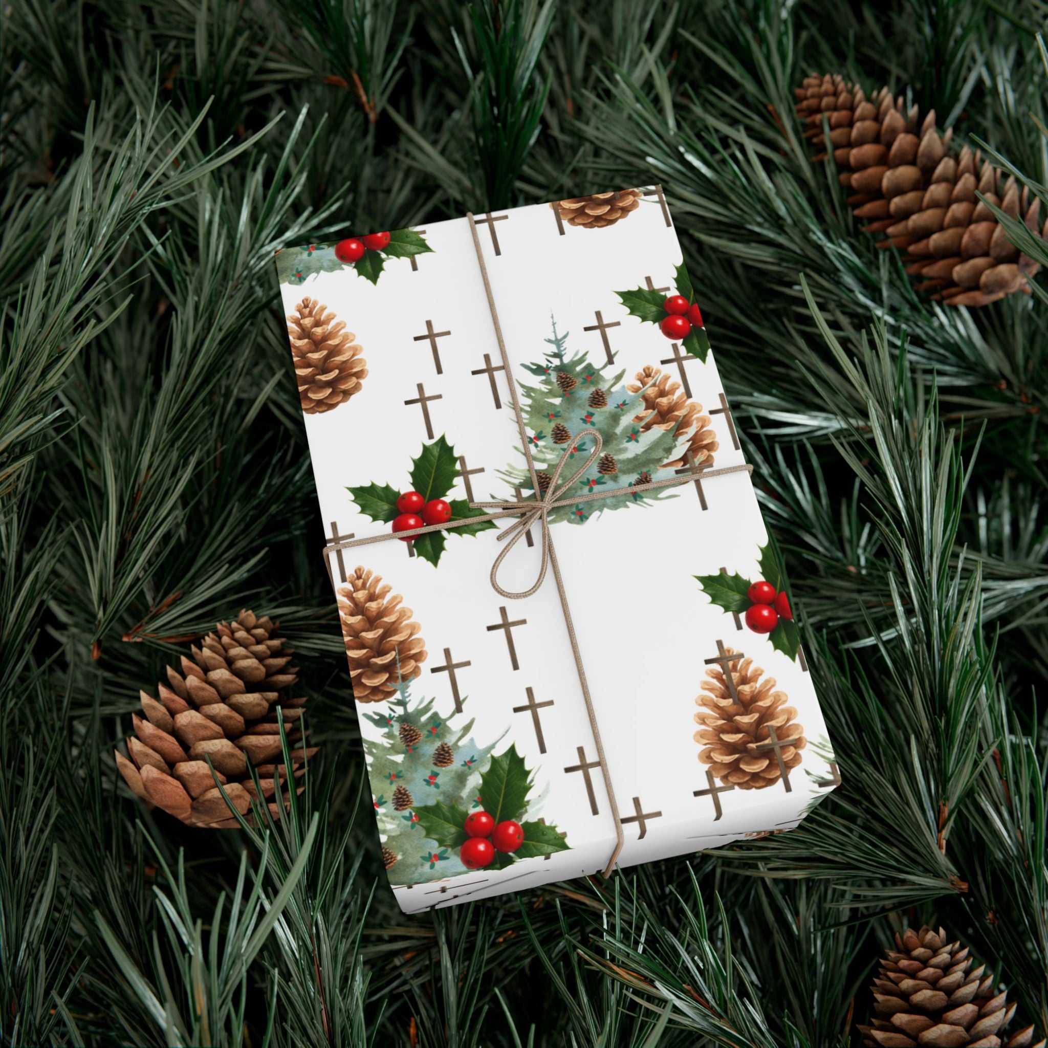 Copy of Faith Inspired Trees and Scripture Christmas Paper for this special season