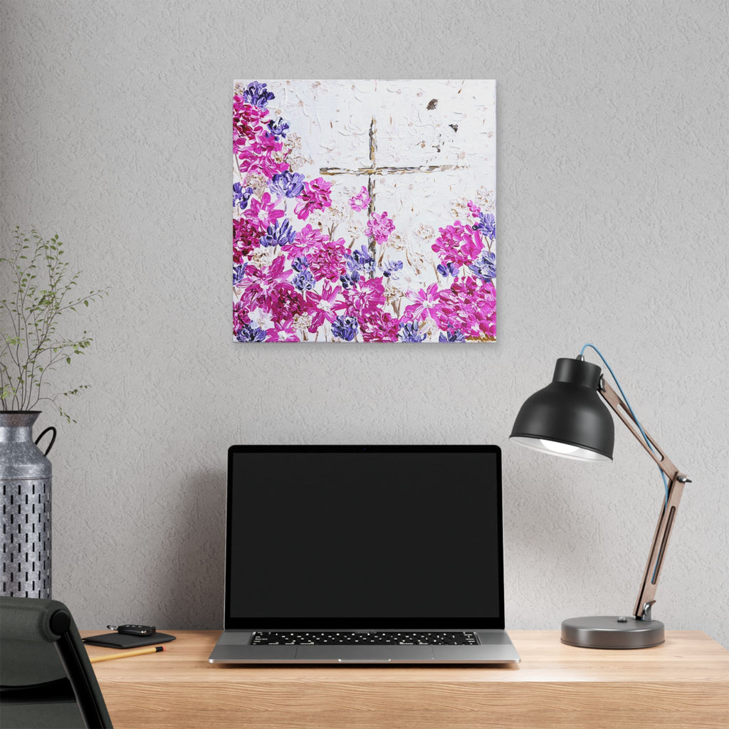 'Where's Jesus Print Series' Faith inspired Canvas Print- Flowers and Faith