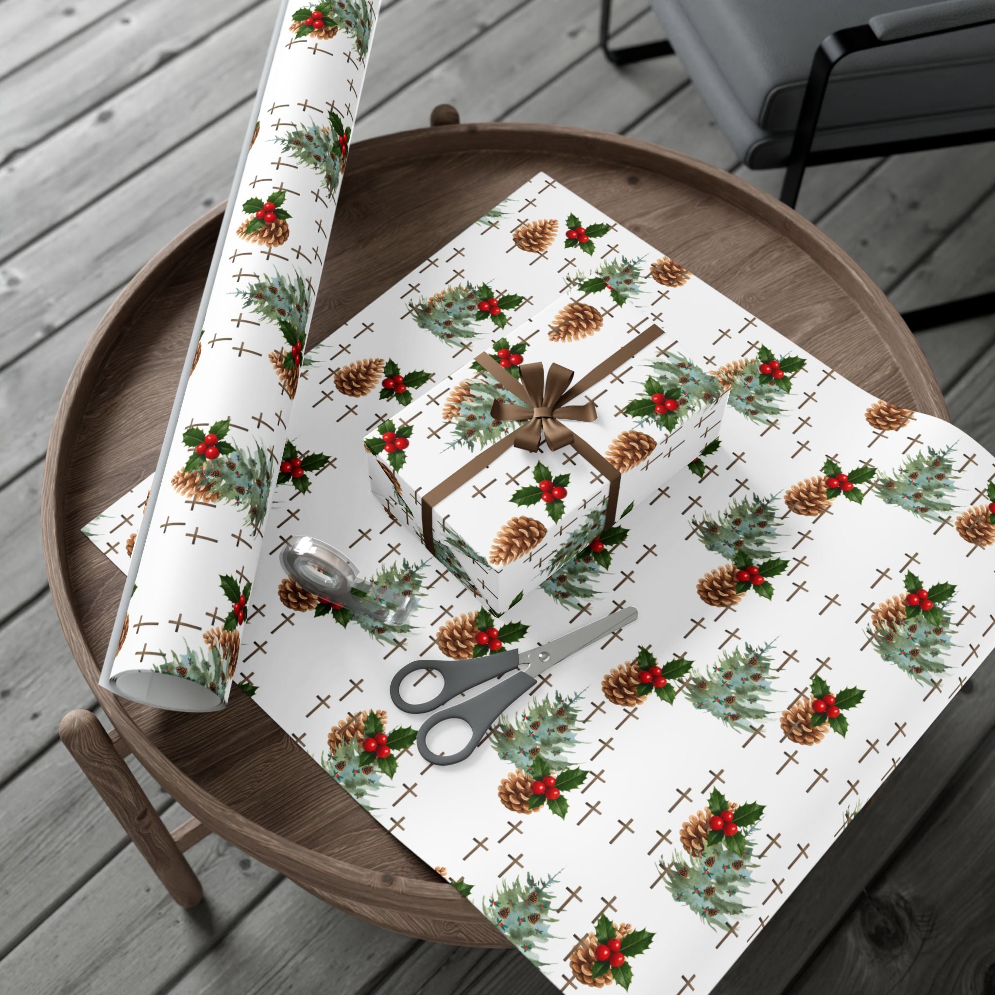 Copy of Faith Inspired Trees and Scripture Christmas Paper for this special season