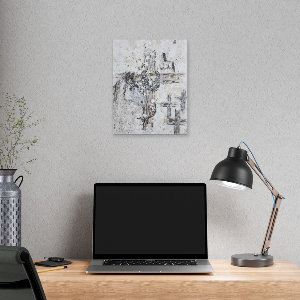 Beautiful Print of Faith Inspired "Jesus and Horses. Original Art print adding Inspiration, Light, and Faith into any Space.