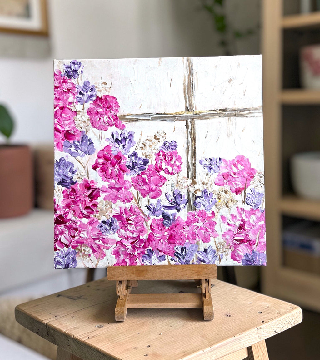 Path of Flowers and Light  — Original Painting | Where's Jesus Series