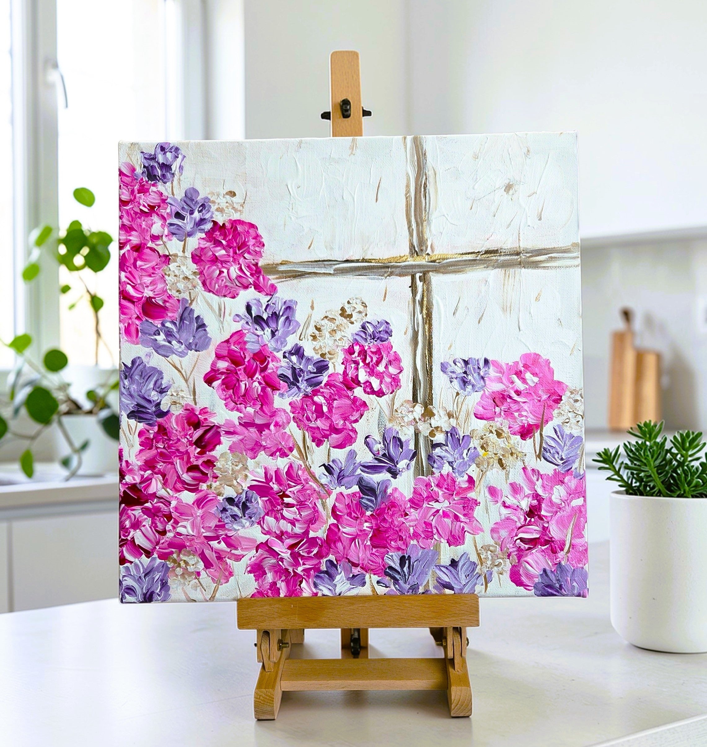 Path of Flowers and Light  — Original Painting | Where's Jesus Series