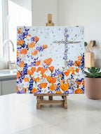 New from the Where's Jesus Collection! Light and Poppies  — Faith inspired contemporary Original Painting