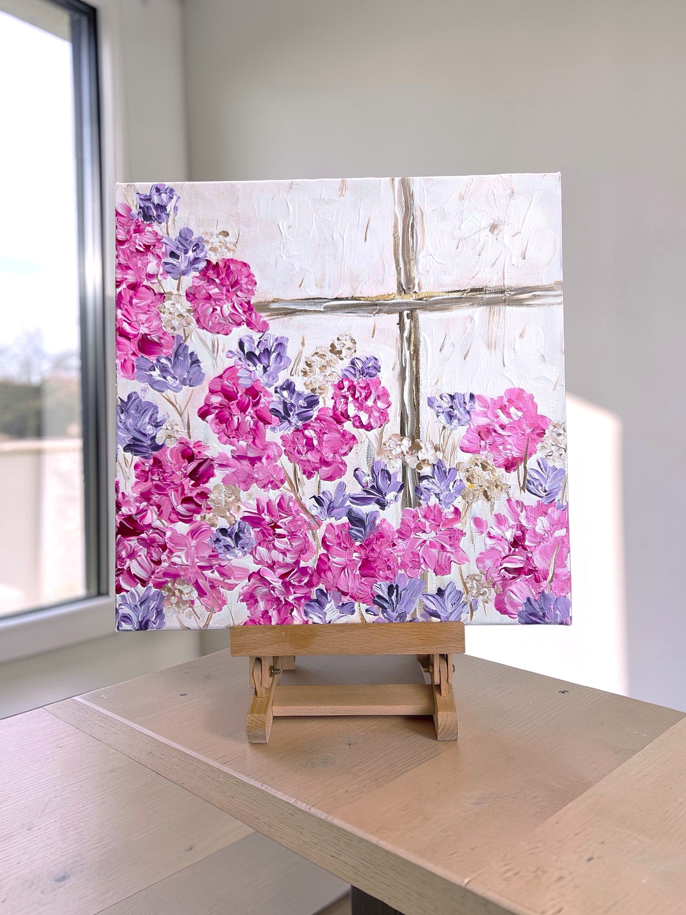 Path of Flowers and Light  — Original Painting | Where's Jesus Series