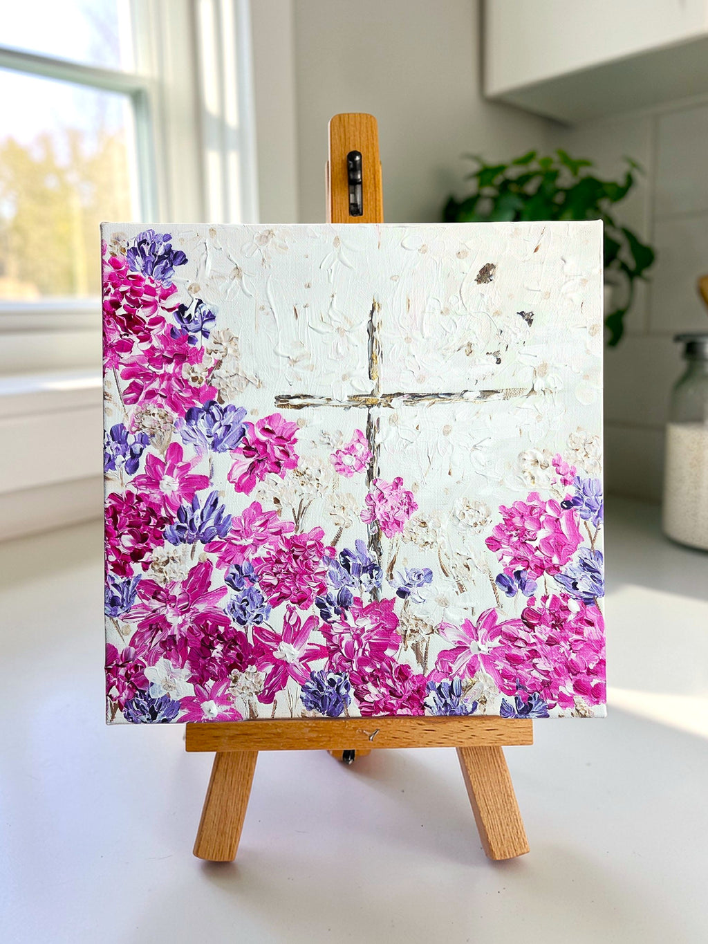 Flowers and Faith — Original Painting | Where's Jesus Series
