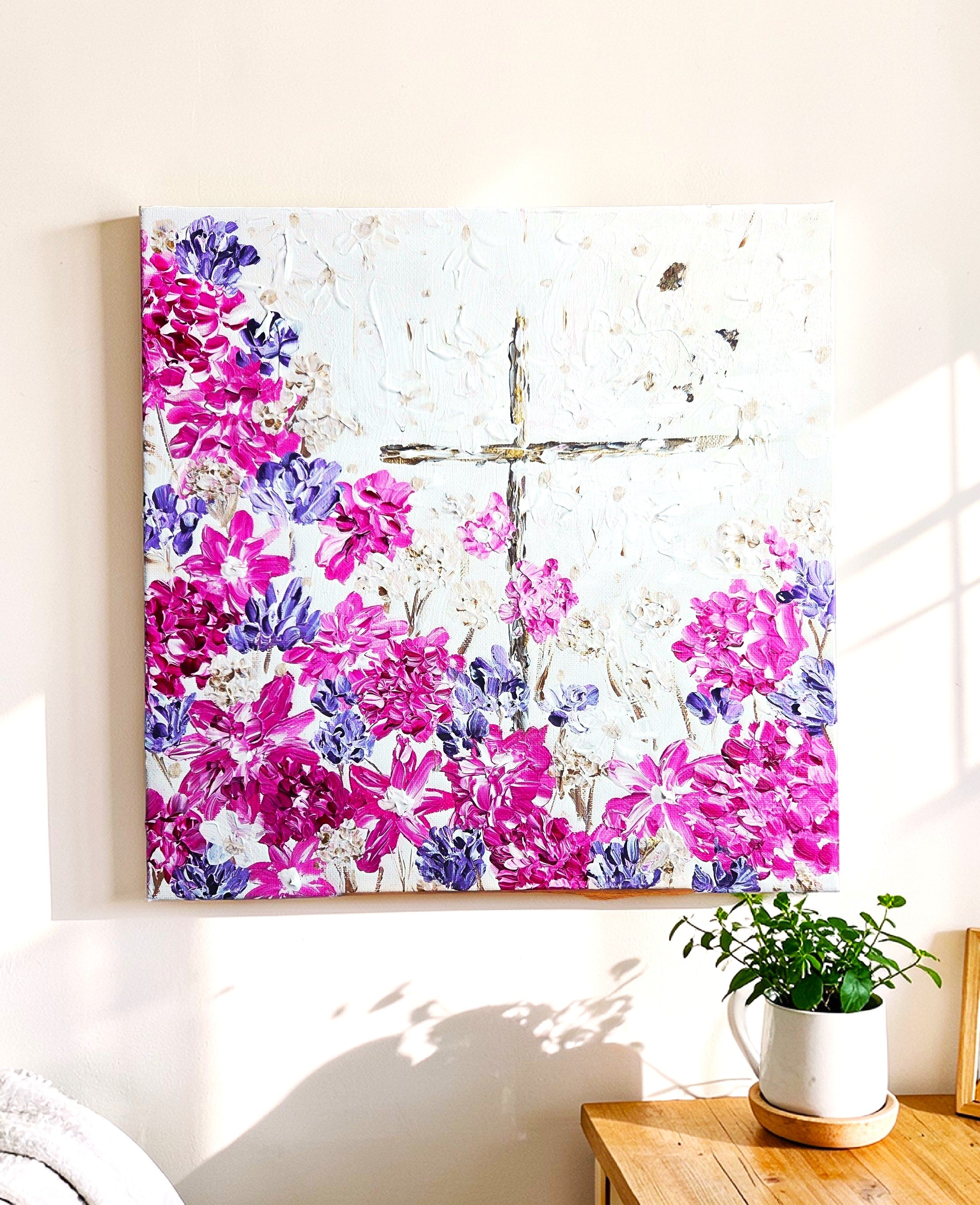 Flowers and Faith — Original Painting | Where's Jesus Series