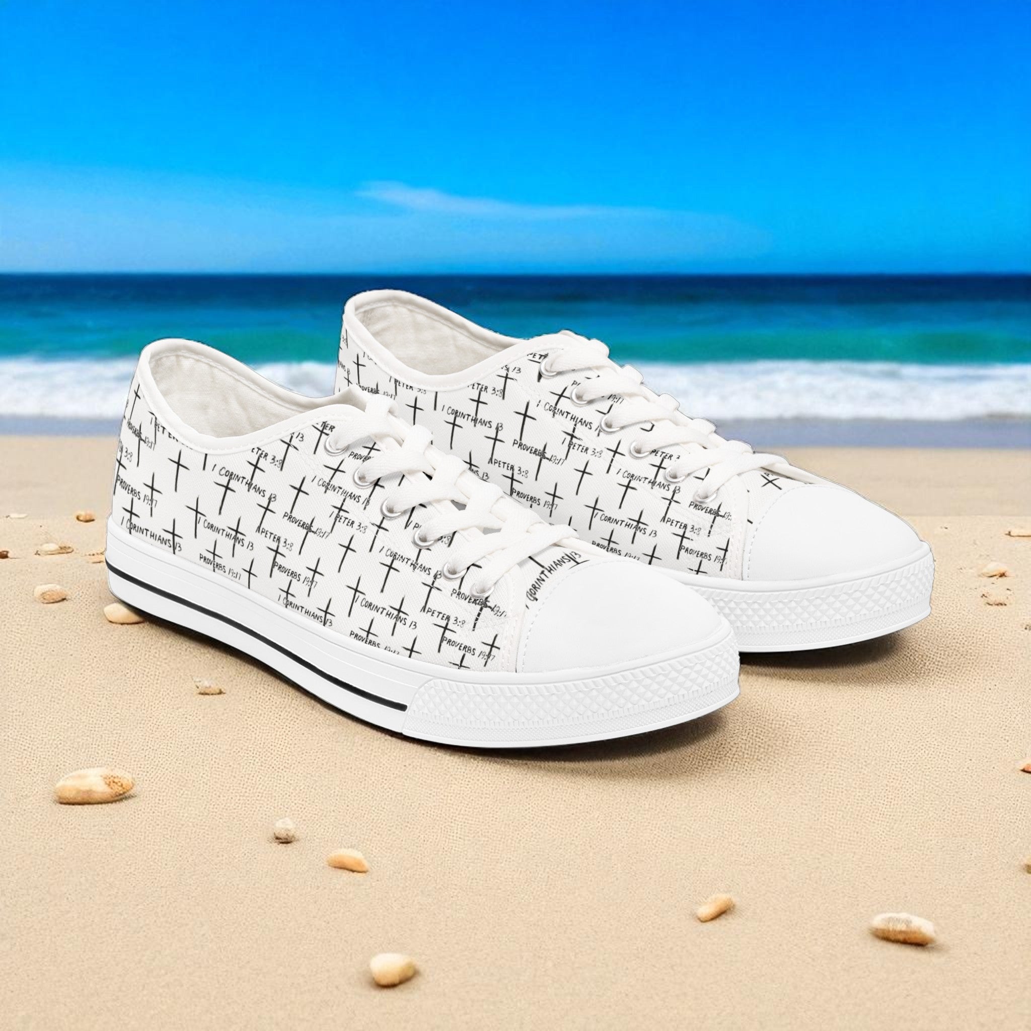 FaithWalks Womens tennis shoes- Crosses and Scripture-Step into style that speaks to your soul