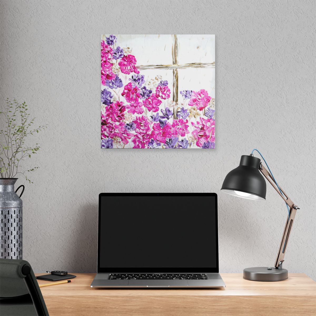 'Where's Jesus Print Series' Faith Inspired Flowers and Faith Canvas Print