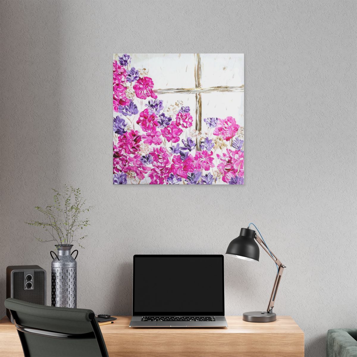 'Where's Jesus Print Series' Faith Inspired Flowers and Faith Canvas Print