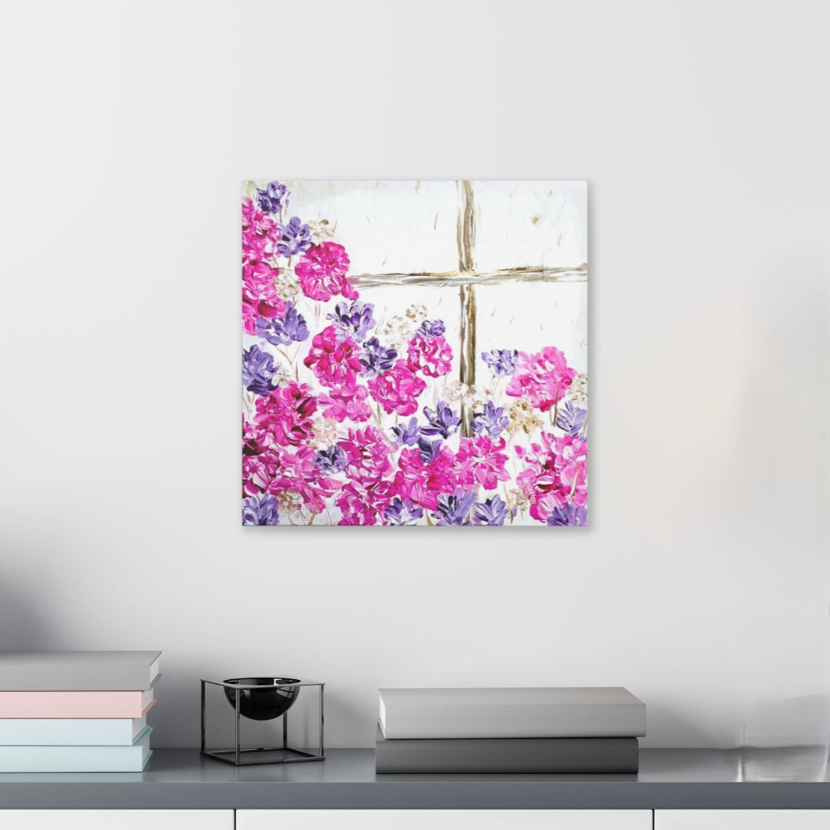 'Where's Jesus Print Series' Faith Inspired Flowers and Faith Canvas Print